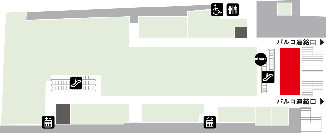 博多やりうどん ソラリアステージB1F店フロアマップ